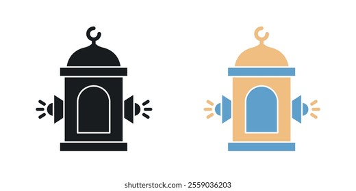 Takbir icons in black and colored version