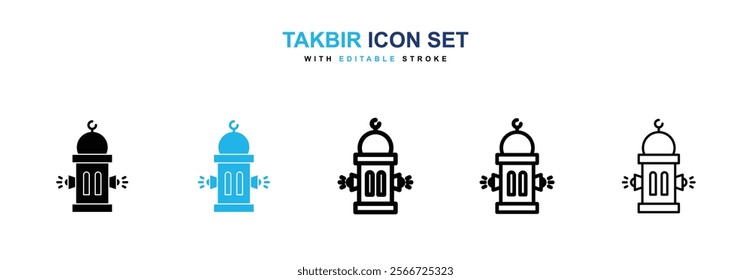 Takbir icons vector collection pack.