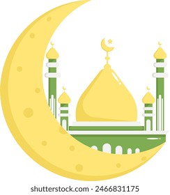 Takbir Night Elements of Eid al-Adha Illustration