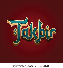 Takbir Text Effect, Muslim Festival