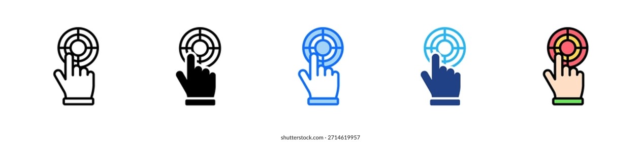 Colección de varios estilos de conjunto de iconos de acción