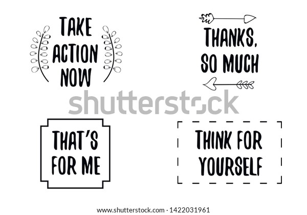 Take Action Now Thanks Much Me Stock Vector Royalty Free 1422031961