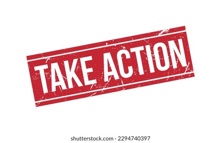 Take Action Rubber Stamp Seal Vector