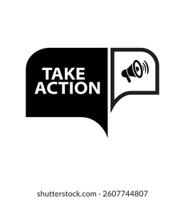 Take Action text on white background