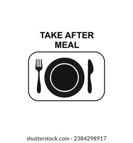 TAKE AFTER MEAL ICON FOOD