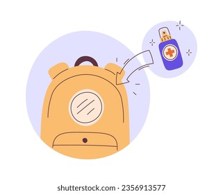 Tomar Antiséptico Con Usted Ilustración De Vector De Señal
