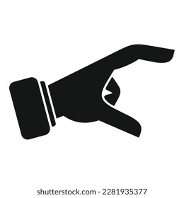 Take arm icon simple vector. Pose sign. Point up