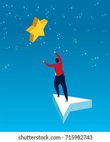 Take the arrow to pick the stars