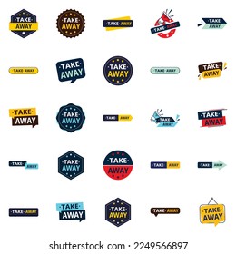 Take Away 25 High Quality Vector Pack to Boost Your Food Related Business