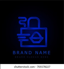 Take away blue chromium metallic logo