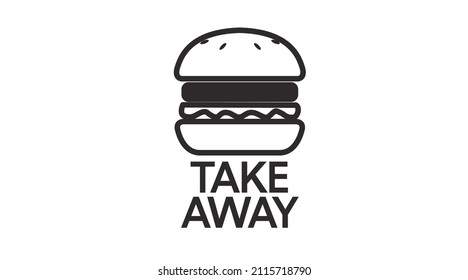 Icono De Burger. Ilustración aislada editable por vector