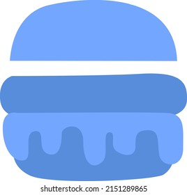 Take away burger, illustration, vector on a white background.