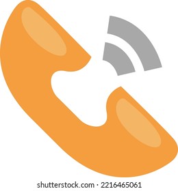 Take away call, illustration, vector on a white background.