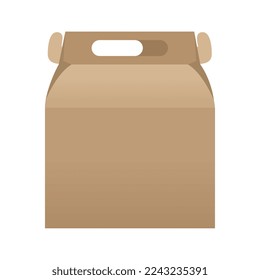 take away carton box mockup icon