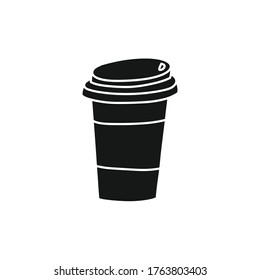 take away coffee cup doodle icon, vector illustration