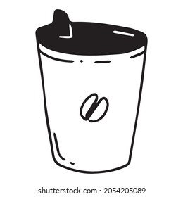 Take Away Coffee Cup Doodle
