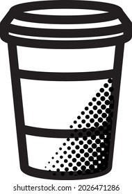 Take away coffee cup with dotted shade