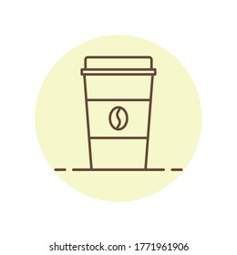 Icono De La Copa De Café. Copa De Café Para Ir. Sacar el café.