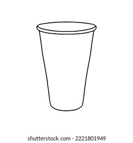 Take away coffee cup icon. A cup to carry. One Cup. Realistic Mockup.