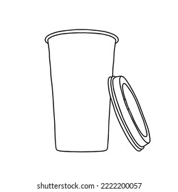 Take away coffee cup icon. A cup to carry. One Cup. Realistic Mockup.