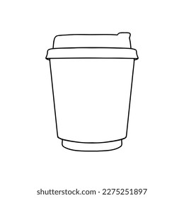Take away coffee cup icon. A cup to carry. One Cup. Realistic Mockup.