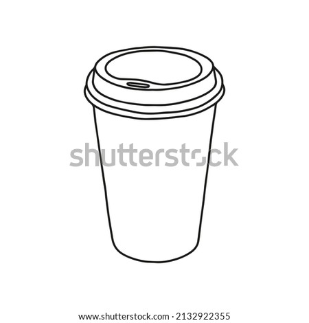 Take away coffee cup icon. A cup to carry. One Cup. Realistic Mockup.