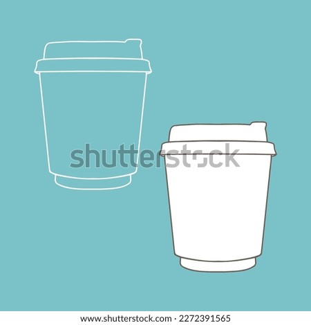 Take away coffee cup icon. A cup to carry. One Cup. Realistic Mockup.