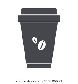 Take away coffee cup icon.Vector illustration for web mobile, logo, app, UI design.