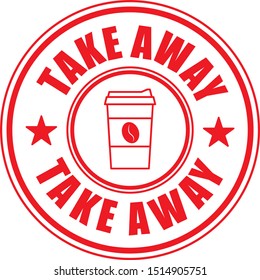 Take away coffee cup isolated on white background. Vector illustration