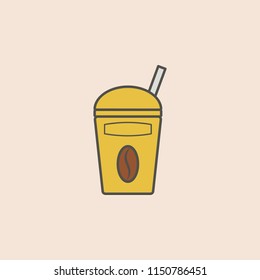 take away coffee cup line icon. Element of fast food icon for mobile concept and web apps. Field outline take away coffee cup line icon can be used for web and mobile