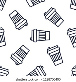 take away coffee cup seamless pattern