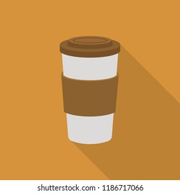 take away coffee cup vector illustration, flat design