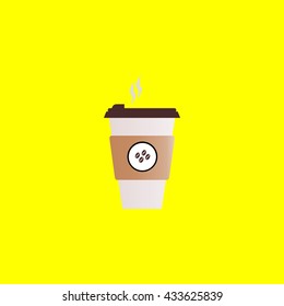Take away coffee cup vector