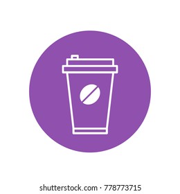take away coffee cup vector icon