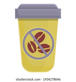 Take away coffee decaf icon. Cartoon of take away coffee decaf vector icon for web design isolated on white background