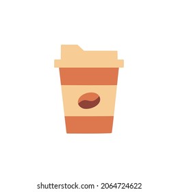 take Away coffee icon  in color icon, isolated on white background 