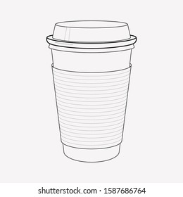 Take away coffee icon line element. Vector illustration of take away coffee icon line isolated on clean background for your web mobile app logo design.