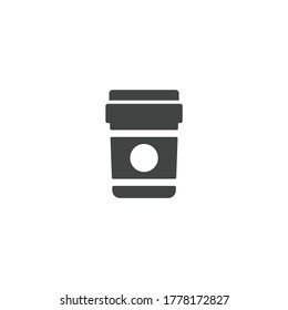 Nehmen Sie Kaffee-Symbol, Vektorgrafik-Illustration