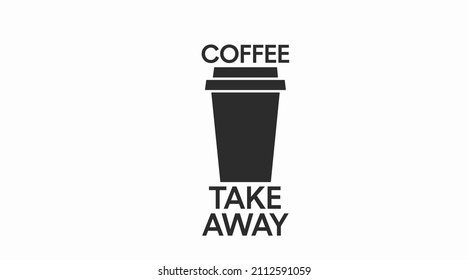 Icono Del Café. Icono modificable del vector blanco y negro