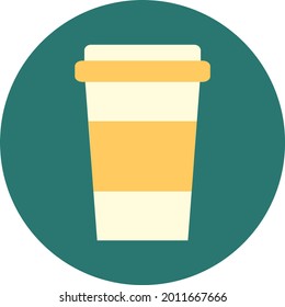 Take away coffee, illustration, vector on a white background.