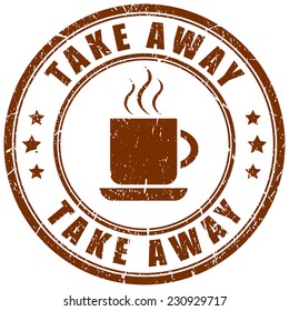 Take away coffee stamp