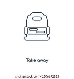 Take away concept line icon. Linear Take away concept outline symbol design. This simple element illustration can be used for web and mobile UI/UX.