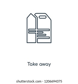 Take away concept line icon. Linear Take away concept outline symbol design. This simple element illustration can be used for web and mobile UI/UX.