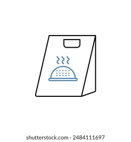 take away concept line icon. Simple element illustration. take away concept outline symbol design.