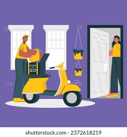 take away concept vector design illustration