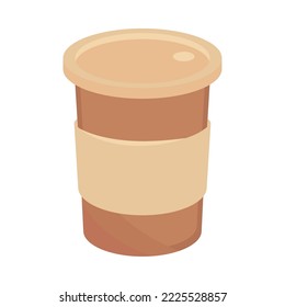 take away cup icon flat isolated