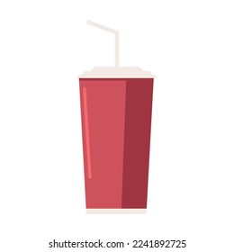 take away cup with straw icon isolated