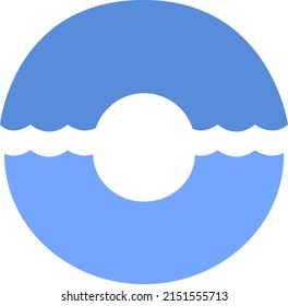 Take away donut, illustration, vector on a white background.