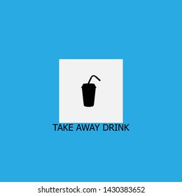 take away drink icon sign signifier vector