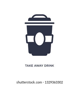 take away drink icon. Simple element illustration from cinema concept. take away drink editable symbol design on white background. Can be use for web and mobile.